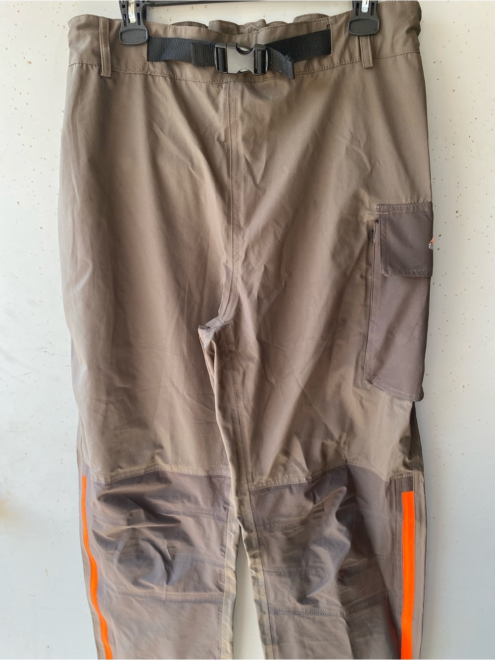 LG Men's Cargo Pants in Brown with Orange Trim